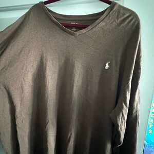 Ralph Lauren Chocolate V-Neck Pullover